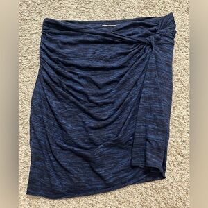 Anthropologie Saturday Sunday Wrap Skirt Blue Pull On Navy Women's Size Small S
